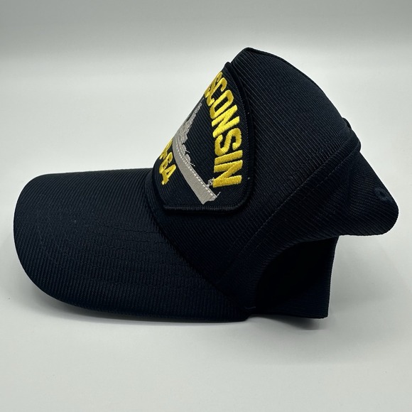 USS WISCONSIN BB-64 SHIP MILITARY HAT OFFICIAL BALL CAP U.S.A‎ MADE EAGLE CREST - Picture 4 of 10